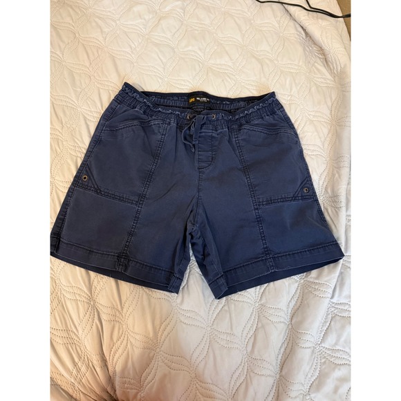 Lee Pants - Lee Relaxed Fit Mid Rise Navy Blue Drawstring Utility ShortsWomens Size 8 Medium